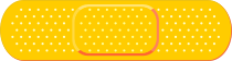 Bright Yellow Band Aid Bandage Sticker