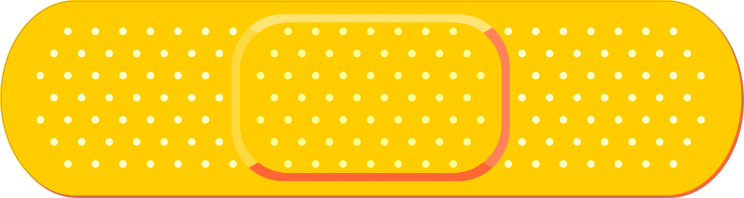 Bright Yellow Band Aid Bandage Sticker