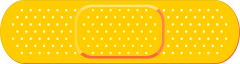 Bright Yellow Band Aid Bandage Sticker
