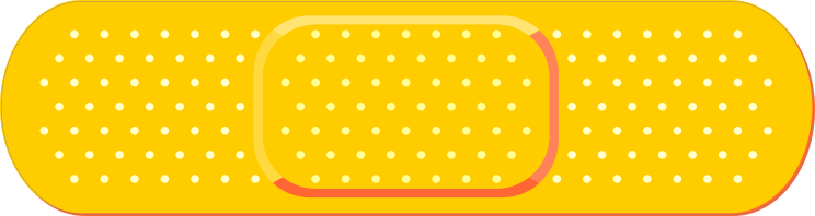 Bright Yellow Band Aid Bandage Sticker