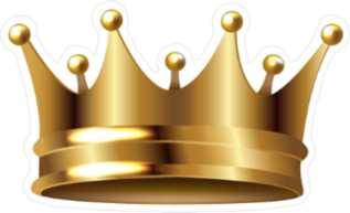 Brightly Shining Gold Crown Sticker