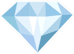 Brilliant Blue Diamond Sticker