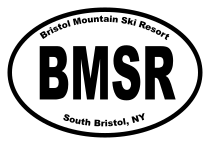 Bristol Mountain Ski Resort Oval Sticker