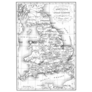 Britain Anglo-saxon Map England, 1837 Sticker