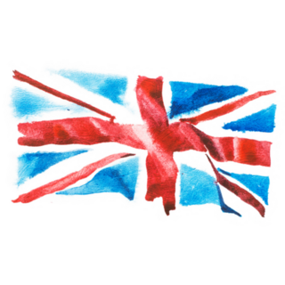 British Flag United Kingdom Watercolour Sticker