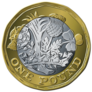 British One Pound Sticker