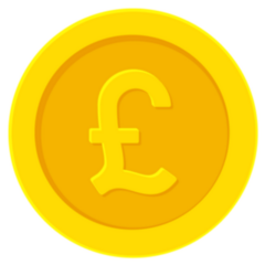 British Pound Gold Coin Sticker
