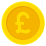 British Pound Gold Coin Sticker