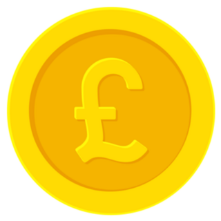 British Pound Gold Coin Sticker