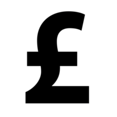British Pound Money Symbol Sticker