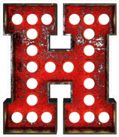 Broadway Style Letter H Sticker