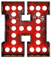 Broadway Style Letter H Sticker