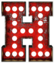 Broadway Style Letter H Sticker