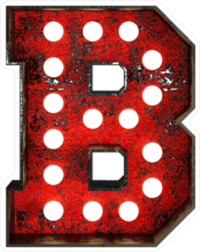 Broadway Style Light Bulb Font Letter B Sticker