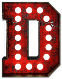 Broadway Style Light Bulb Font Letter D Sticker