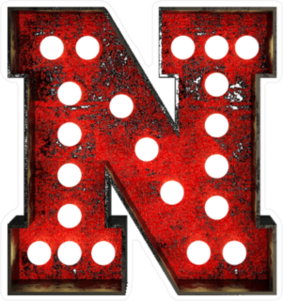 Broadway Style Light Bulb Font Letter N Sticker