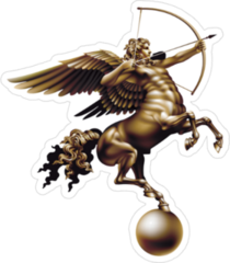 Bronze Centaur With Wings Sticker