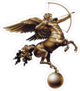 Bronze Centaur With Wings Sticker
