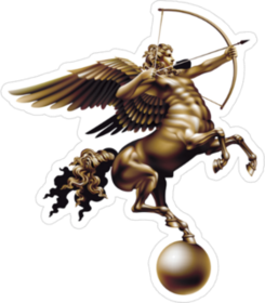 Bronze Centaur With Wings Sticker