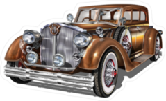 Bronze Retro Car Sticker