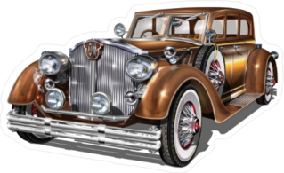 Bronze Retro Car Sticker