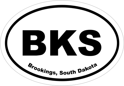 Brookings, South Dakota Oval Stickers