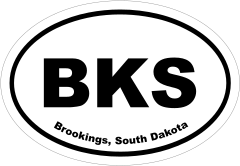 Brookings, South Dakota Oval Stickers