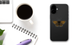 Brown and Yellow Spotted Butterfly Sticker on a Phone (New) example