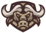 Brown Buffalo Head Mascot Sticker