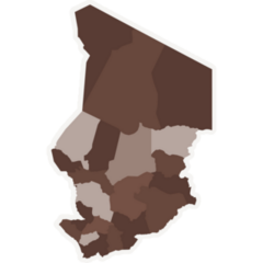 Brown Chad Map Sticker