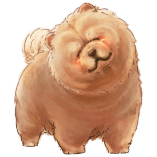 Brown Chow Chow Sticker