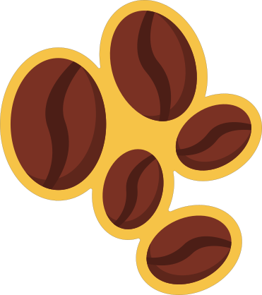 Brown Coffee Beans Sticker