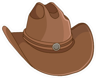 Brown Cowboy Hat illustration Sticker