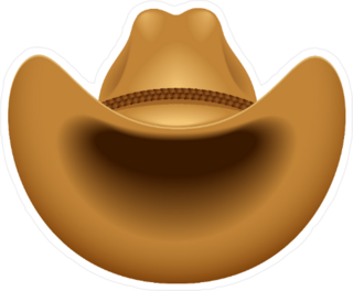 Brown Cowboy Hat Sticker