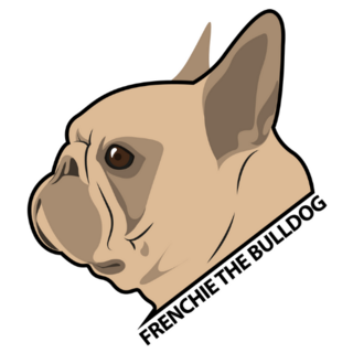 Brown French Bulldog Side Sticker
