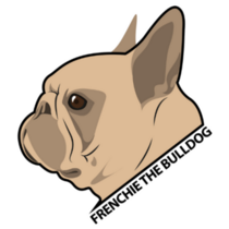 Brown French Bulldog Side Sticker
