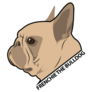 Brown French Bulldog Side Sticker