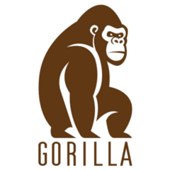 Brown Gorilla Logo Sticker