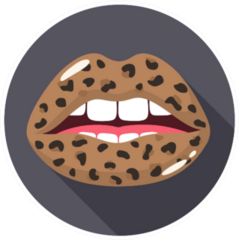 Brown Leopard Lips Sticker