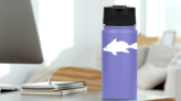 Brown Meagre Fish Sticker on a Water Bottle (New) example