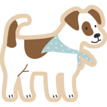 Brown Russel Terrier Sticker