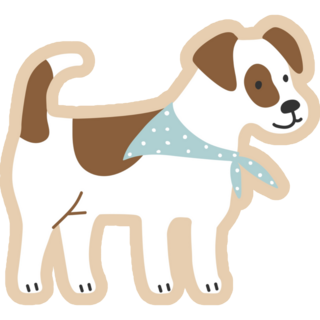Brown Russel Terrier Sticker