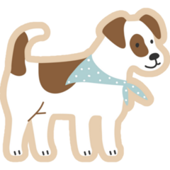Brown Russel Terrier Sticker