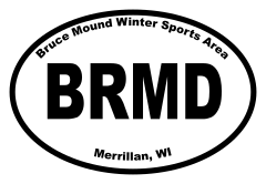 Bruce Mound Winter Sports Area Oval Sticker