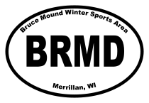 Bruce Mound Winter Sports Area Oval Sticker