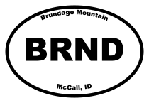 Brundage Mountain Oval Sticker