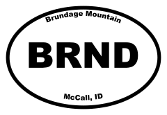 Brundage Mountain Oval Sticker