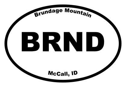 Brundage Mountain Oval Sticker