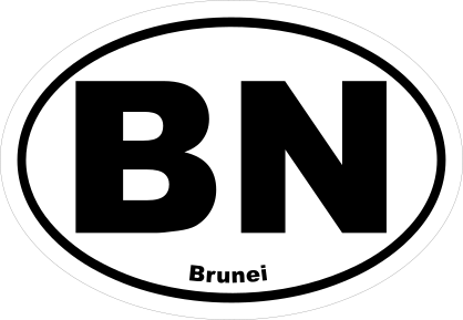 Brunei Bn Oval Sticker