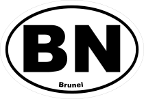 Brunei Bn Oval Sticker